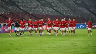 Timnas Indonesia saat berlatih sebelum melawan China, Rabu (4/6/2025)