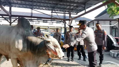 Polres Pemalang Pastikan 24 Hewan Kurban Aman dari PMK dan Layak Konsumsi Sebelum Dibagikan