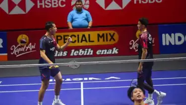 Tumbang dari Unggulan Korea Selatan, Fajar/Rian Gagal Wujudkan Derbi Tuan Rumah di Final Indonesia Open 2025