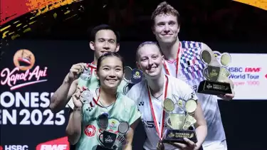 Thom Gicquel/Delphine Delrue juarai Indonesia Open 2025
