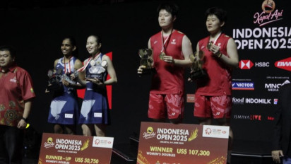 Hasil Final Indonesia Open 2025: Senyum Semringah Liu/Tan Akhiri Paceklik Gelar Ganda Putri China Usai Tumbangkan Wakil Malaysia