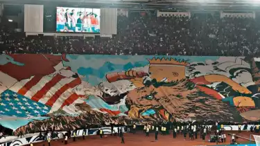 Tifo dan Koreografi suporter Ultras Garuda saat Timnas Indonesia Vs China
