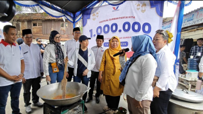 Meriahnya Idul Adha Fest Partai Perindo di Jaksel, Angela Tanoesoedibjo Turut Masak Bareng Warga