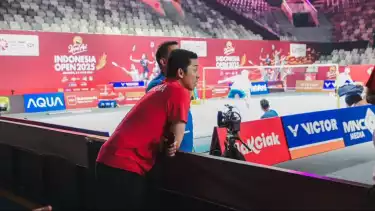 Waketum PBSI, Taufik Hidayat saksikan wakil tuan rumah di Final Indonesia Open 2025