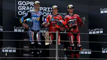 Francesco Bagnaia rebut podium ketiga di MotoGP Aragon 2025