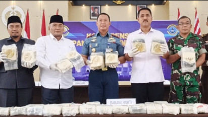 Lanal Dumai Amankan Narkotika Jenis Sabu Seberat 48,54 Kg di Kuala Parit Paman Tanjung Palas Dumai