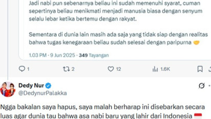 Kader PSI Tidak akan Hapus Tweet-nya soal Jokowi Penuhi Syarat Jadi Nabi, Dia Berharap Dunia Tahu Nabi Baru Lahir dari Indonesia