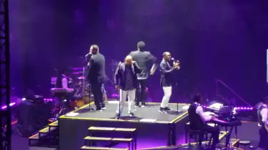 All-4-Men di Konser Heart & Soul Live in Jakarta 2025 yang digelar di Tennis Indoor Senayan, Jakarta, Rabu (11/6/2025).