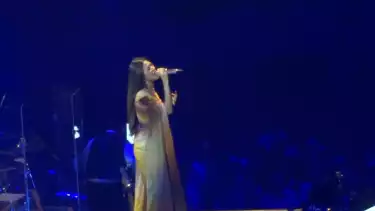 Raisa di Konser Heart & Soul Live in Jakarta 2025 yang digelar di Tennis Indoor Senayan, Jakarta, Rabu (11/6/2025).