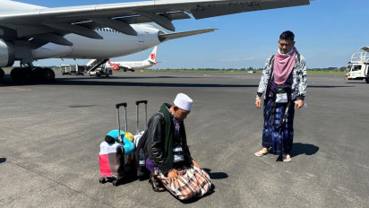 Kloter Pertama Jemaah Haji 2025 Tiba di Juanda, Bawa 379 Jemaah asal Tulungagung