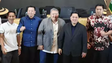 Erick Thohir dalam konferensi pers Piala Presiden 2025