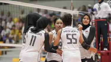 Skuad Timnas Voli Putri Indonesia di AVC Nation Cup 2025