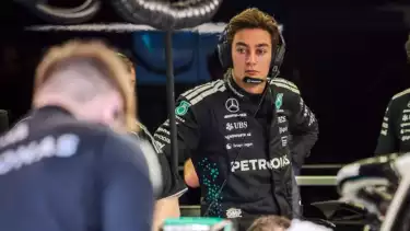 Pembalap Tim Mercedes AMG, George Russell