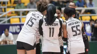 Skuad Timnas Voli Putri Indonesia di ajang AVC Nation Cup 2025