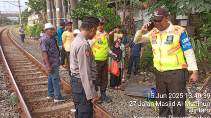 Lansia Ditemukan Tewas di Rel Pesanggrahan, Diduga Tertabrak Kereta
