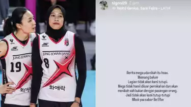 Klarifikasi keluarga Megawati Hangestri terkait kabar Megatron diam-diam sudah menikah