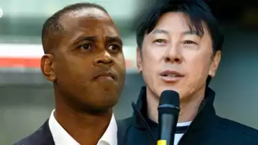 Kolase foto Shin Tae-yong dan Patrick Kluivert Pelatih Timnas Indonesia