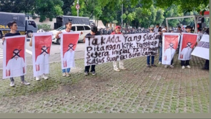 Massa Demo Desak KPK Tak Berdiam Diri Soal Kasus Suap Eks Bupati Langkat