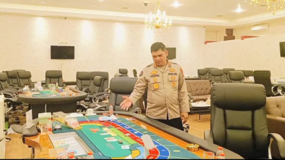 Penampakan Tempat Judi Kasino Berkedok Lapang Futsal dan Billiard di Kota Bandung yang Berhasil Dibongkar Polda Jabar