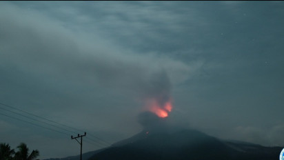 Gunung Lewotobi Laki-laki di Flores Timur Kembali Erupsi, Kolom Abu Capai 600 Meter