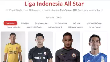 Voting Liga Indonesia All Star Piala Presiden 2025