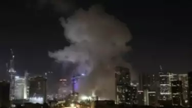 Dok. suasana kota Tel Aviv saat diserang rudal Iran.