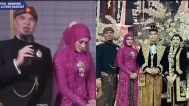 Nasihat Ahmad Dhani di acara ngunduh mantu Al Ghazali dan Alyssa Daguise jadi sorotan