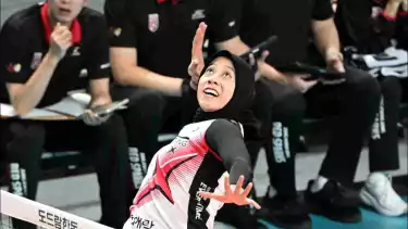 Megawati Hangestri saat masih berseragam Red Sparks