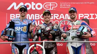 Pembalap Ducati Lenovo, Marc Marquez di MotoGP Italia 2025