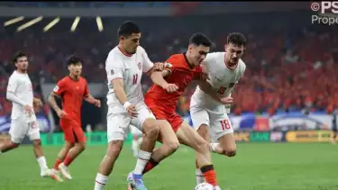 Timnas Indonesia saat hadapi China