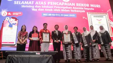 IBI Pecahkan Rekor MURI Skrining dan Edukasi Pencegahan Anemia Pada Ibu dan Anak