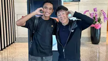 Rizky Ridho dan Shin Tae-yong