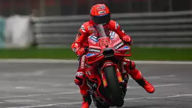 Marc Marquez dengan motor Ducati