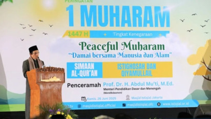 Menag Nasaruddin Umar Ajak Umat Islam Jadikan 1 Muharam 1447 Hijriah sebagai Momentum Transformasi Diri, Tinggalkan Segala Keburukan