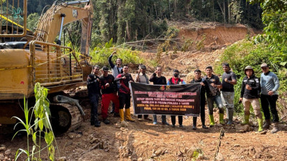 Tambang Emas Ilegal di Merangin Digerebek, 2 Alat Berat Diamankan Petugas