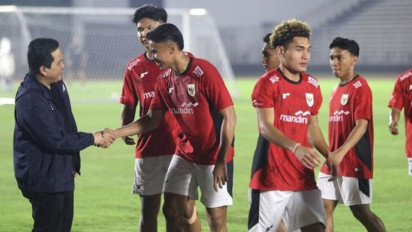 Respons Kaget Erick Thohir Lihat Muhammad Ferarri di TC Timnas Indonesia U-23: Eh Kamu Masih di Sini, Masih...