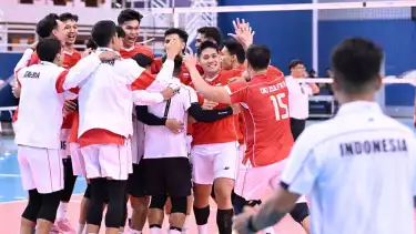 Timnas Voli Indonesia usai Menang Atas Thailand di AVC Nation Cup 2025