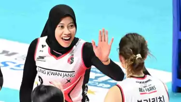 Megawati Hangestri saat masih berseragam Red Sparks