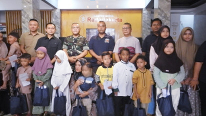Perayaan Hari Jadi Berbalut Kegiatan Sosial, Sejumlah Anak Yatim di Cengkareng Terima Santunan