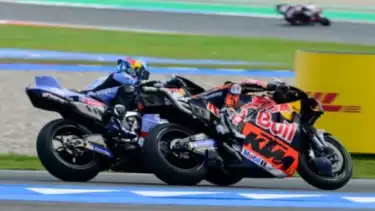 Alex Marquez terlibat insiden dengan Pedro Acosta di MotoGP Belanda 2025