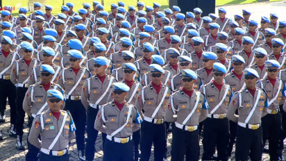 Prabowo: Kepolisian Ujung Tombak Jaga Kekayaan Bangsa, Jangan Mau Dirusak!