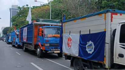 Demo Sopir Truk Tolak RUU ODOL di Jakarta Memanas, 6 Orang Ditangkap