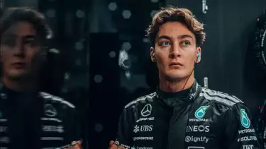 Pembalap Mercedes AMG, George Russell