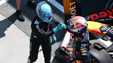 George Russell dan Max Verstappen