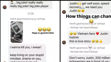 Unggahan Justin Hubner soal ancaman pembunuhan