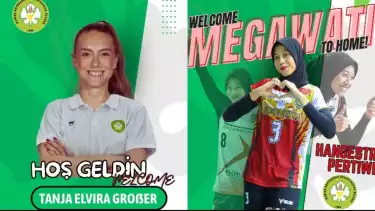 Tanja Grosser, tandem Megawati Hangestri di klub Turki Manisa BBSK