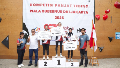 Jaring Ratusan Peserta dari Pelajar, Kompetisi Panjat Tebing Piala Gubernur DKI Jakarta 2025 Resmi Berakhir