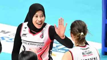 Megawati Hangestri saat masih berseragam Red Sparks