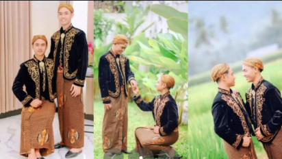 Viral Pasangan Sesama Jenis Gelar Prawedding Pakai Baju Adat Jawa, Warganet Geram: Naudzubillah!