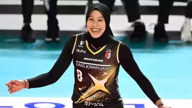 Megawati Hangestri saat masih berseragam Red Sparks